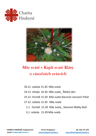 Mše svaté o vánočních svátcích